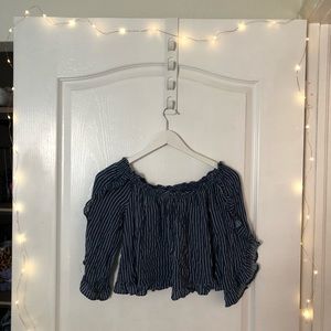 crop top off the shoulder